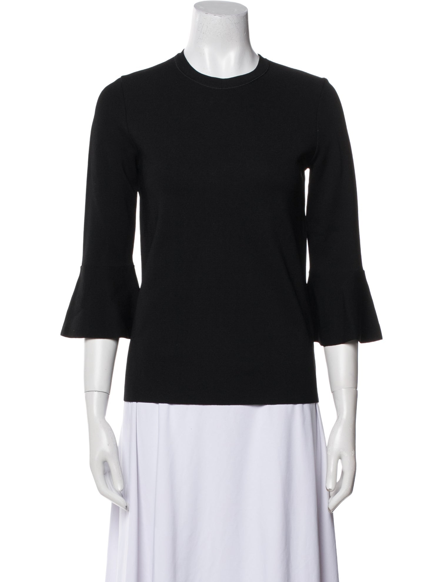 Valentino Crew Neck Three-Quarter Sleeve Top