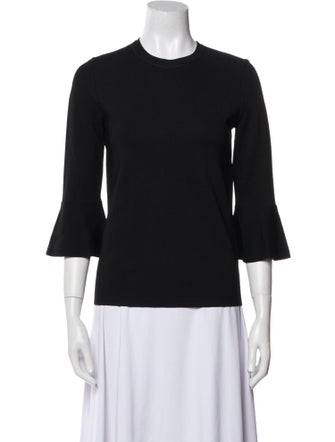Valentino Crew Neck Three-Quarter Sleeve Top