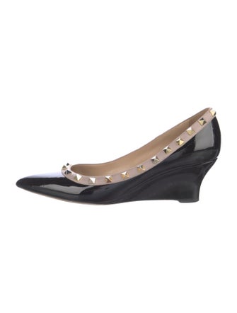 Valentino Rockstud Accents Patent Leather Pumps