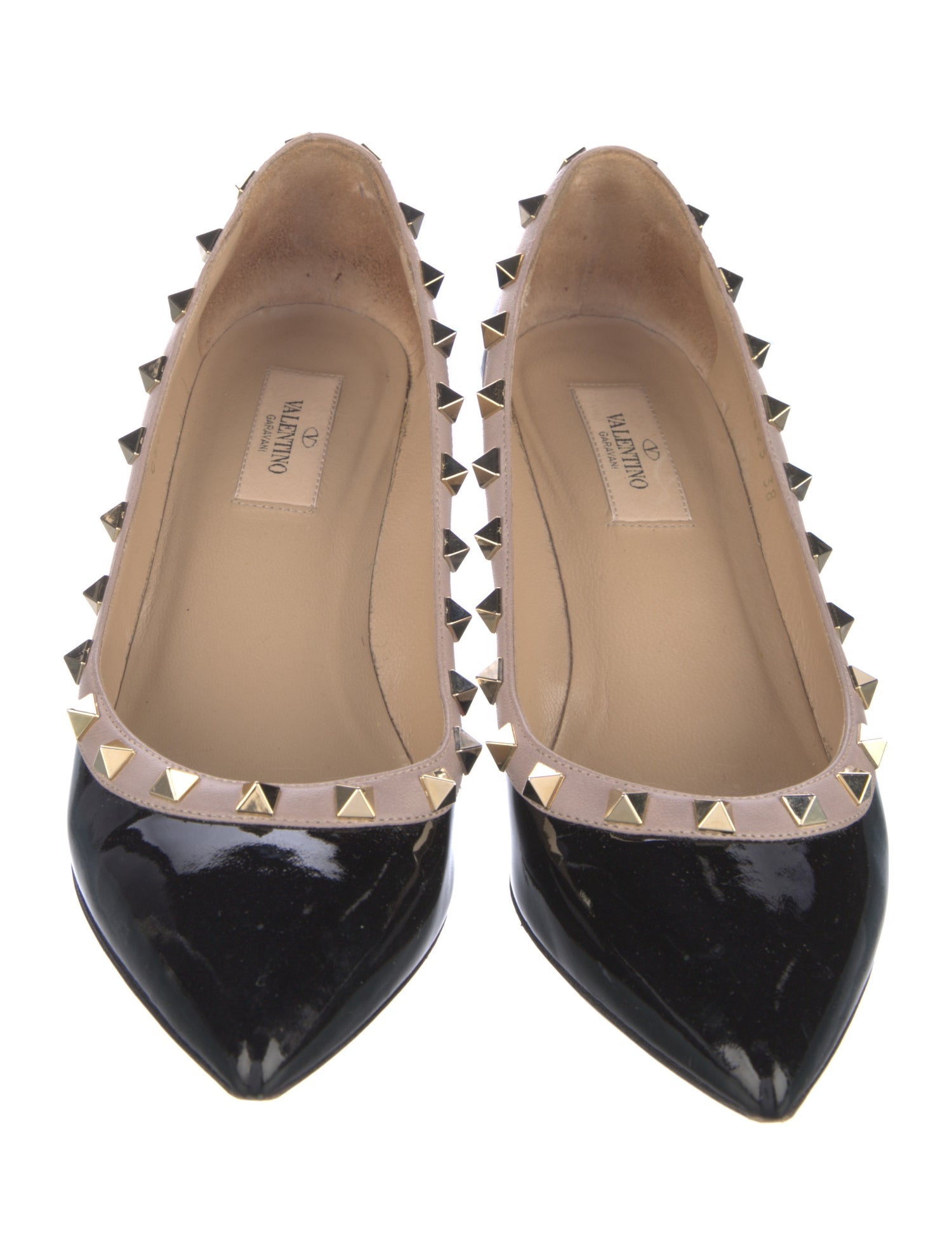 Valentino Rockstud Accents Patent Leather Pumps