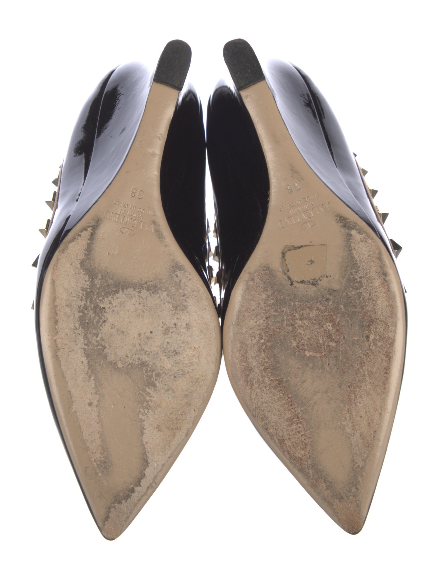 Valentino Rockstud Accents Patent Leather Pumps