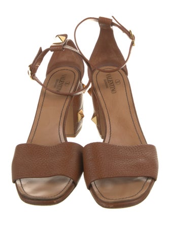 Valentino Rockstud Accents Leather Sandals