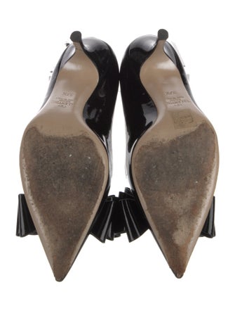 Valentino Patent Leather Bow Accents Pumps