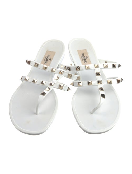 Valentino Rockstud Accents Rubber Slides