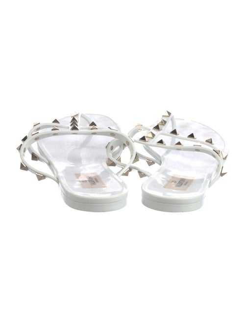 Valentino Rockstud Accents Rubber Slides