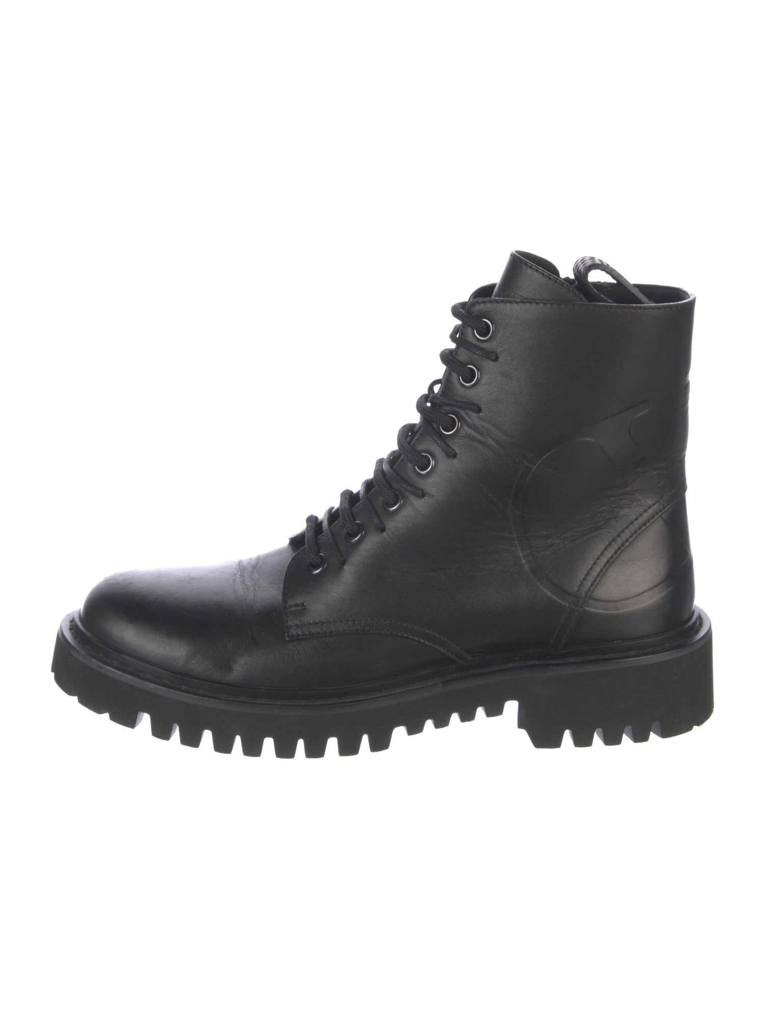 Valentino Leather Combat Boots