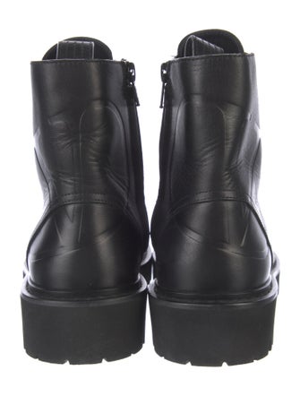 Valentino Leather Combat Boots