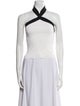 Valentino Halterneck Sleeveless Crop Top