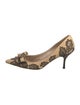 Valentino Canvas Lace Pattern Pumps