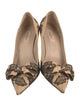 Valentino Canvas Lace Pattern Pumps