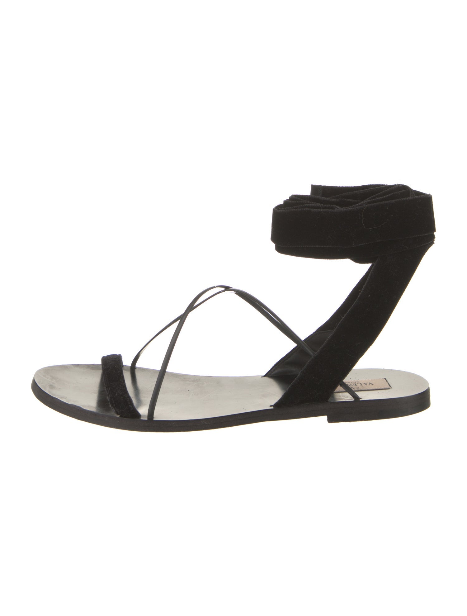 Valentino Velvet Slingback Sandals