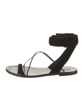 Valentino Velvet Slingback Sandals