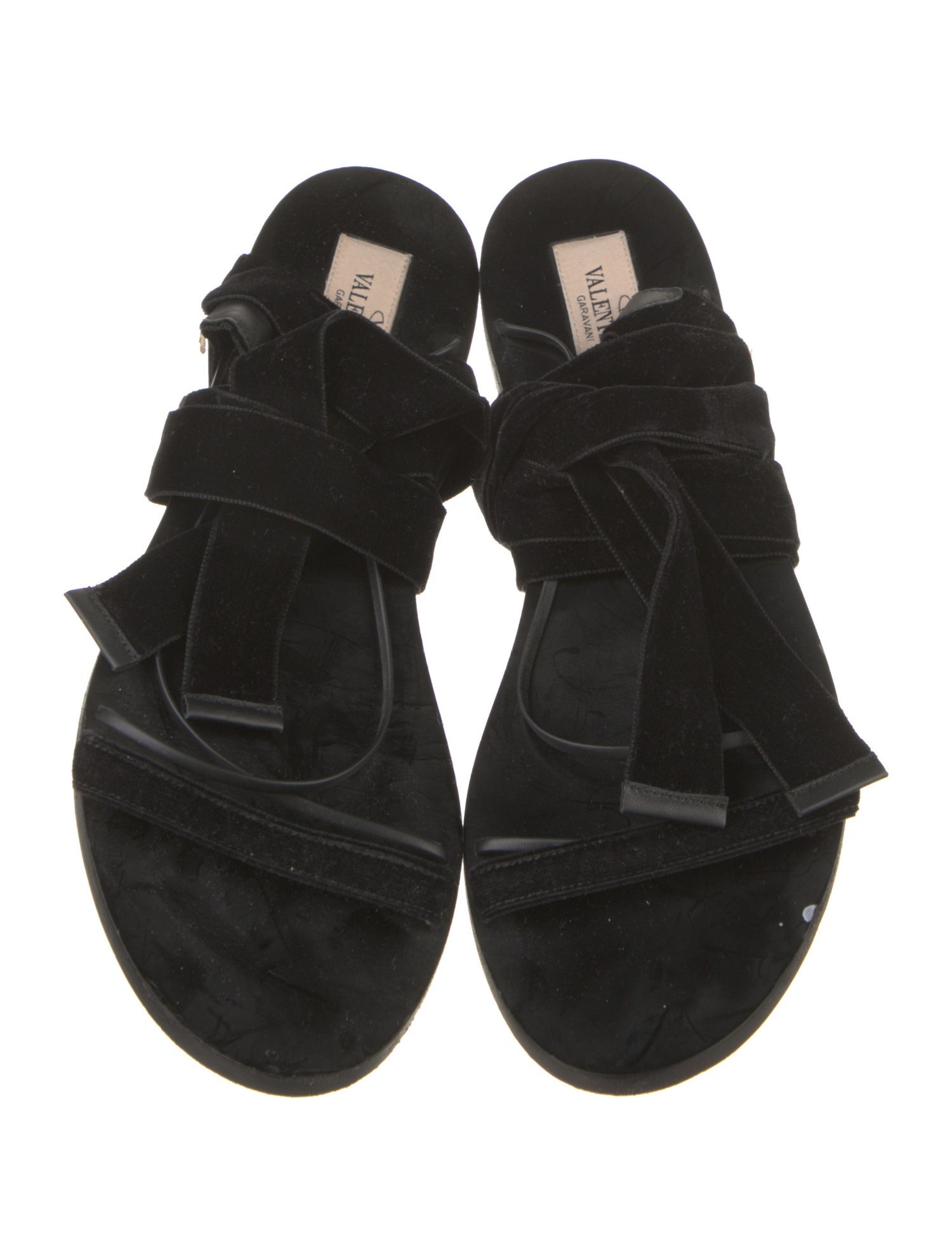 Valentino Velvet Slingback Sandals