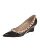 Valentino Rockstud Accents Patent Leather Slingback Pumps
