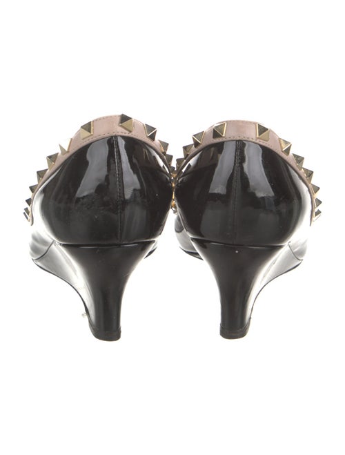 Valentino Rockstud Accents Patent Leather Slingback Pumps