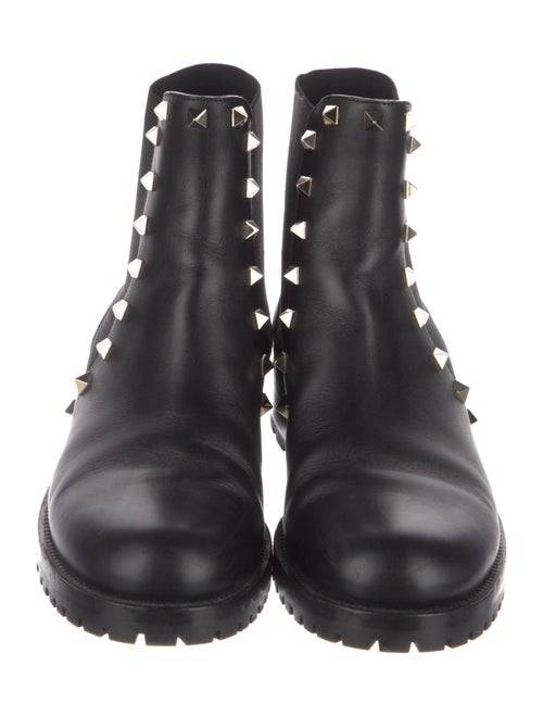 Valentino Rockstud Accents Leather Chelsea Boots