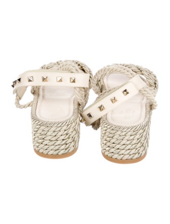 Valentino Rockstud Accents Braided Accents Espadrilles