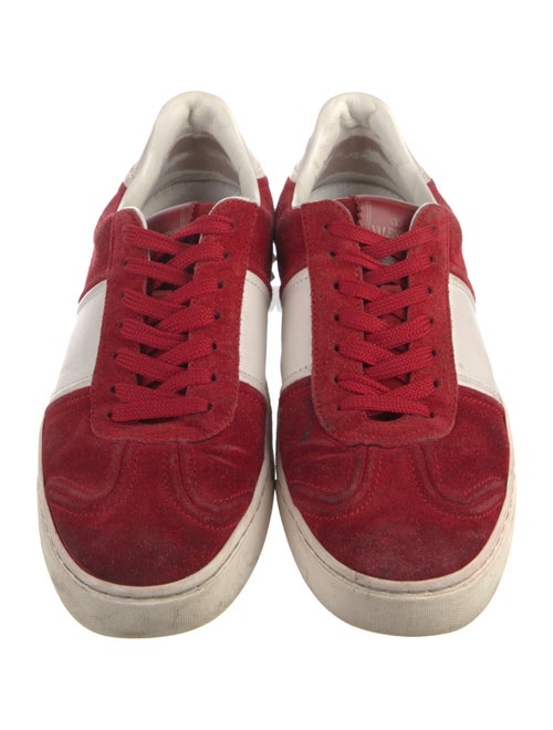 Valentino Rockstud Accents Suede Sneakers