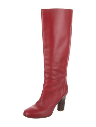 Valentino Rockstud Accents Leather Boots