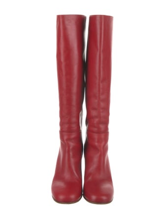 Valentino Rockstud Accents Leather Boots
