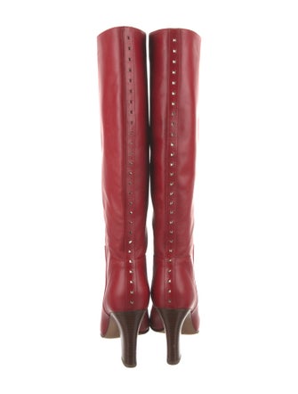 Valentino Rockstud Accents Leather Boots