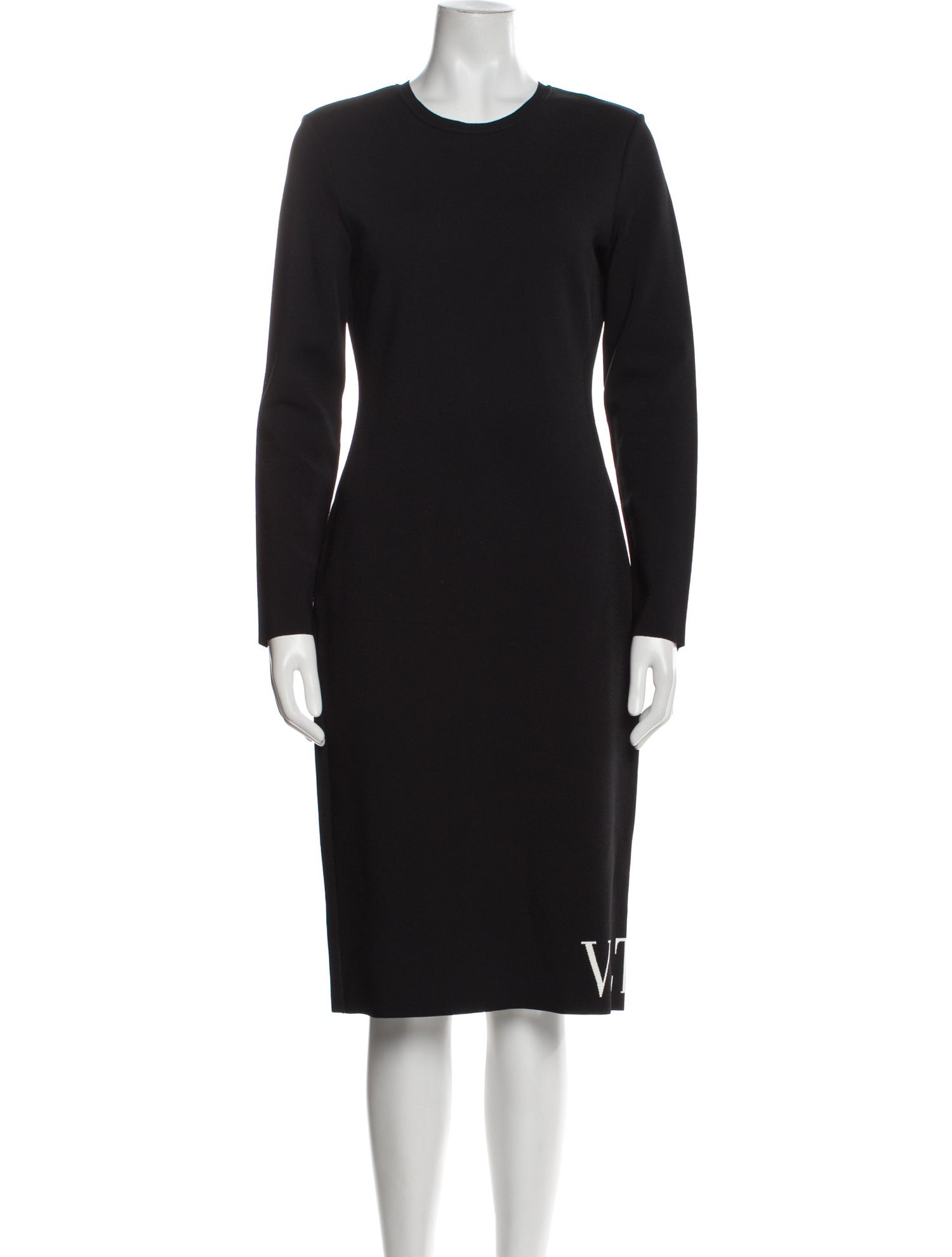 Valentino Crew Neck Midi Length Dress