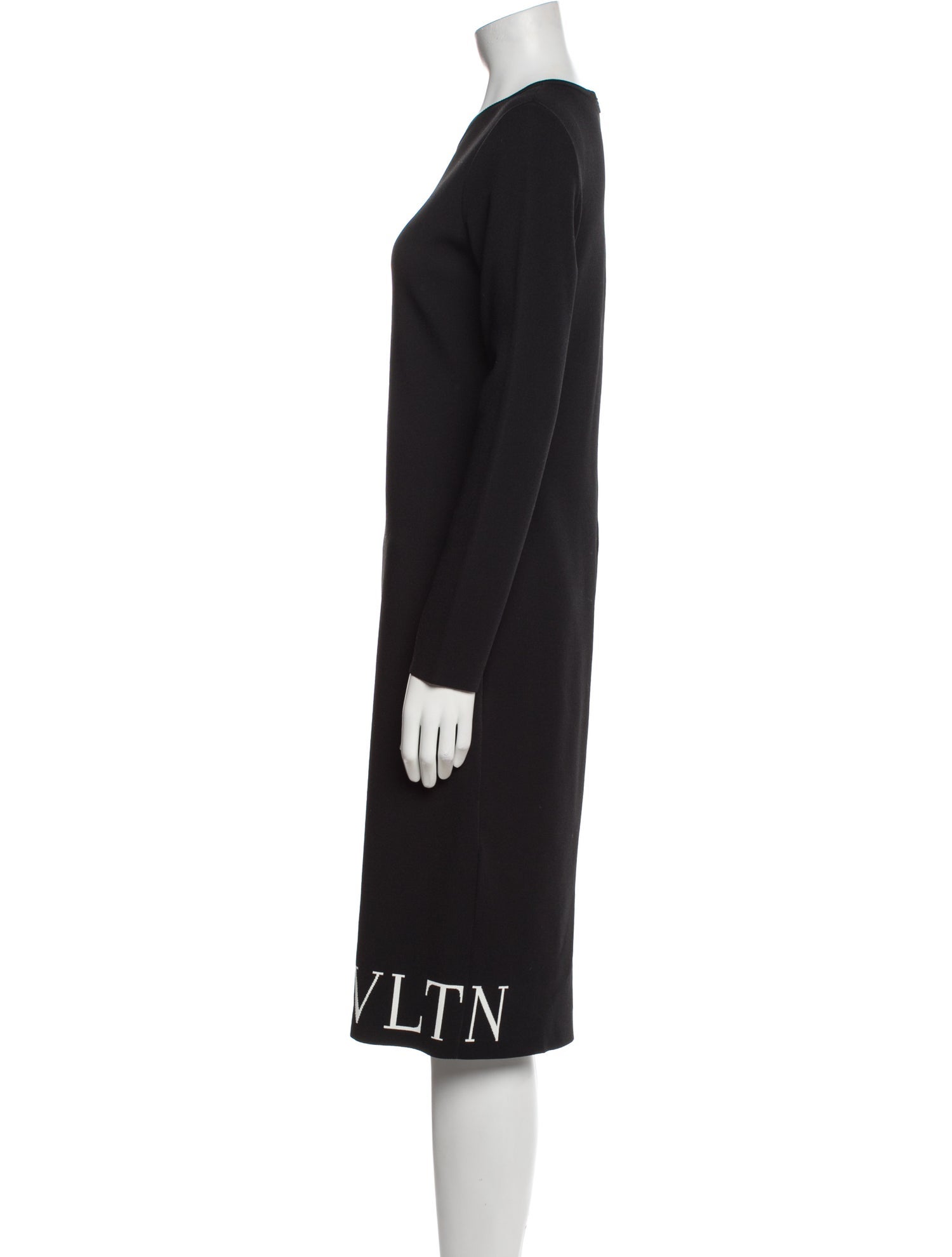 Valentino Crew Neck Midi Length Dress