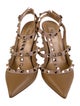 Valentino Rockstud Accents Leather T-Strap Pumps