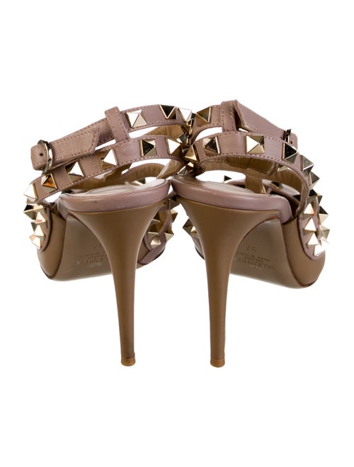 Valentino Rockstud Accents Leather T-Strap Pumps