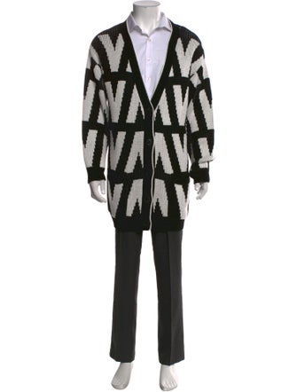 Valentino Printed V-Neck Cardigan