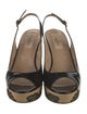 Valentino Patent Leather Animal Print Slingback Pumps