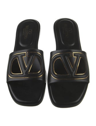 Valentino Leather Slides