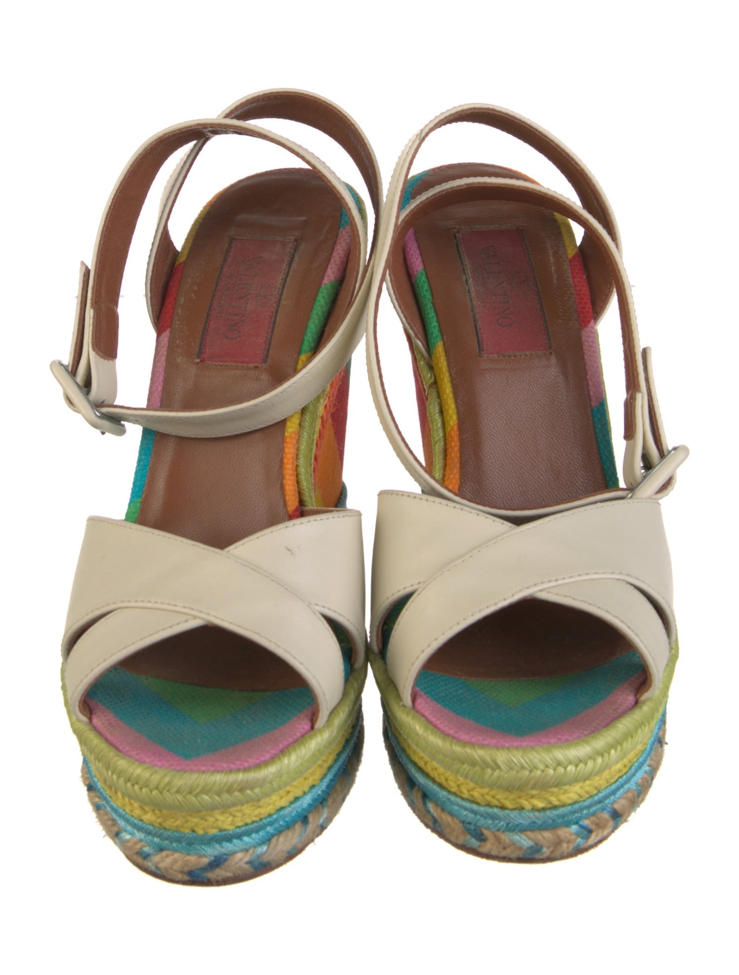 Valentino Leather Printed Espadrilles