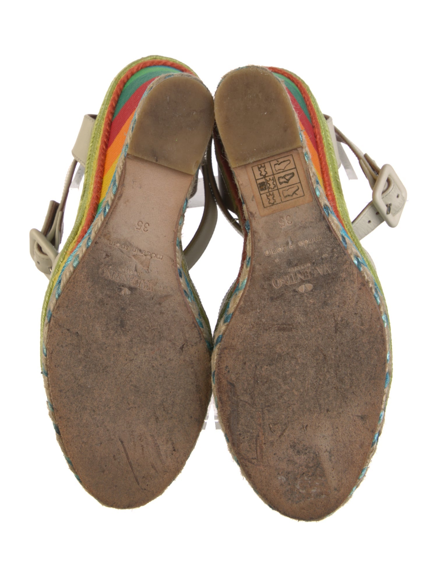 Valentino Leather Printed Espadrilles