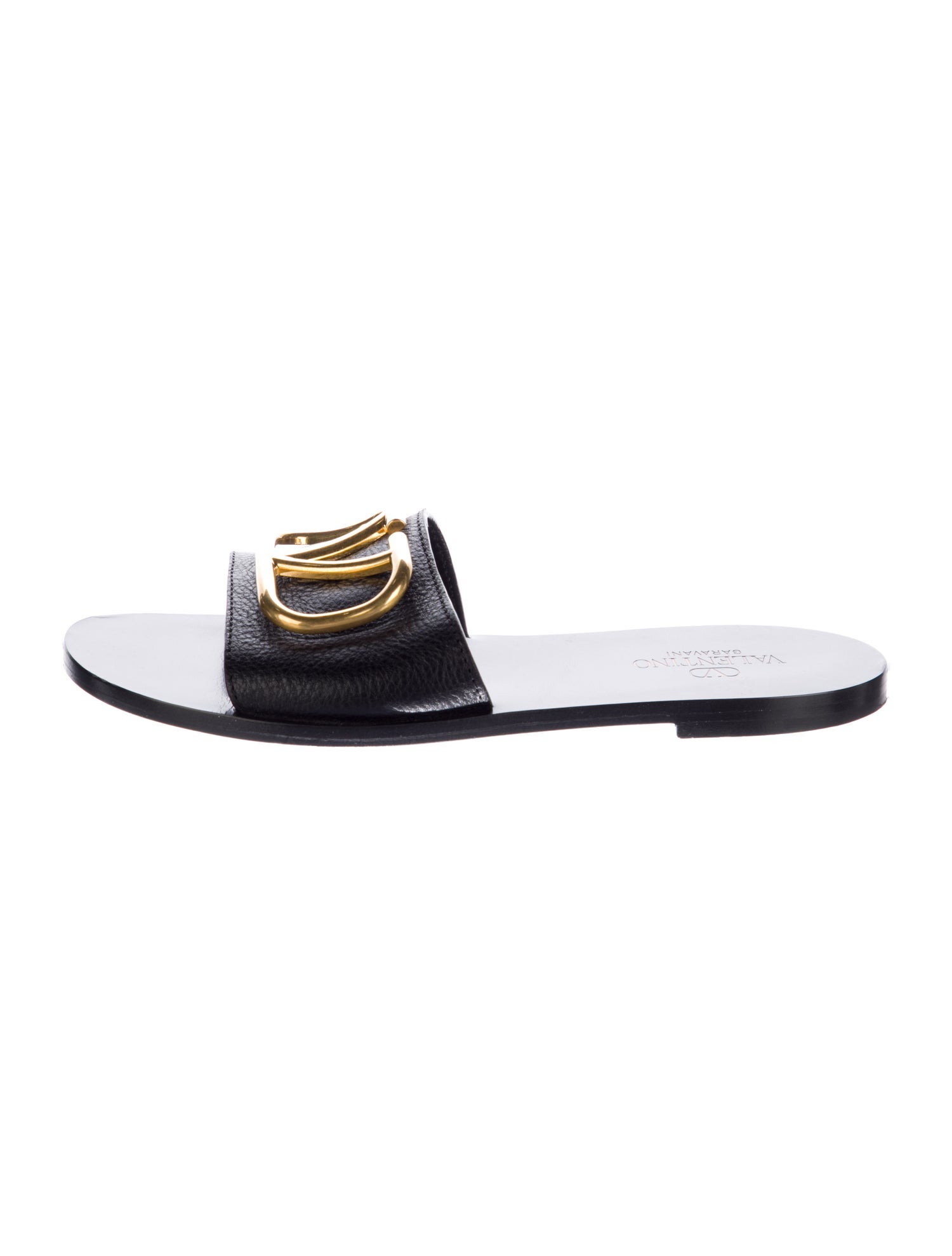 Valentino Leather Slides