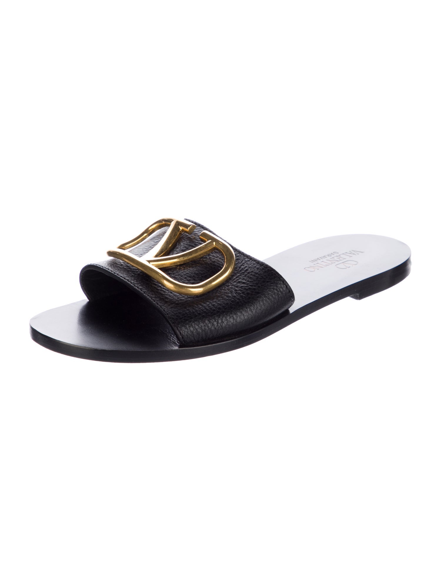 Valentino Leather Slides