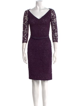 Valentino Lace Knee-Length Dress