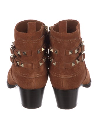 Valentino Rockstud Accents Suede Boots