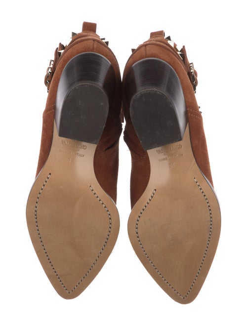 Valentino Rockstud Accents Suede Boots