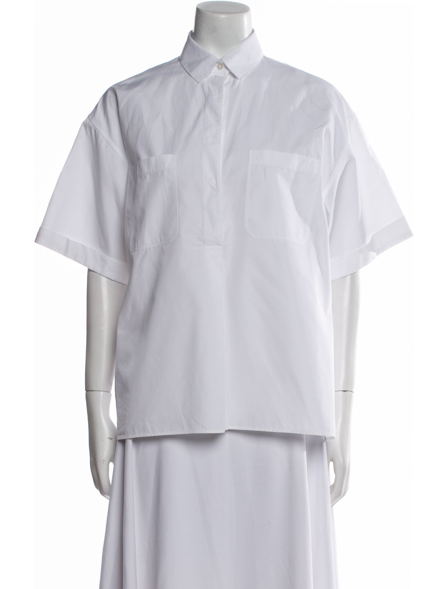 Valentino Short Sleeve Button-Up Top