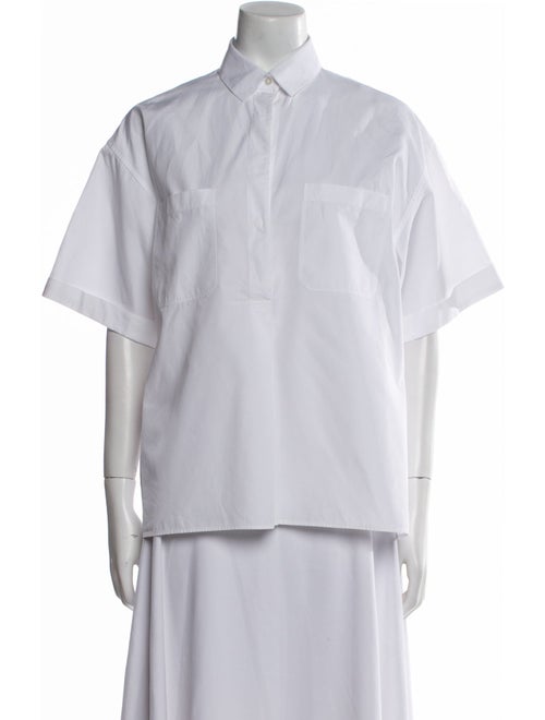 Valentino Short Sleeve Button-Up Top
