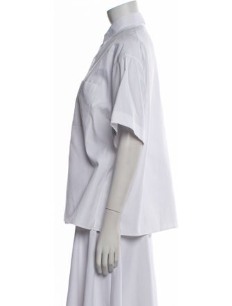 Valentino Short Sleeve Button-Up Top