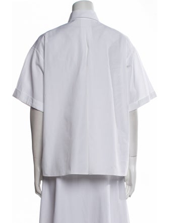 Valentino Short Sleeve Button-Up Top