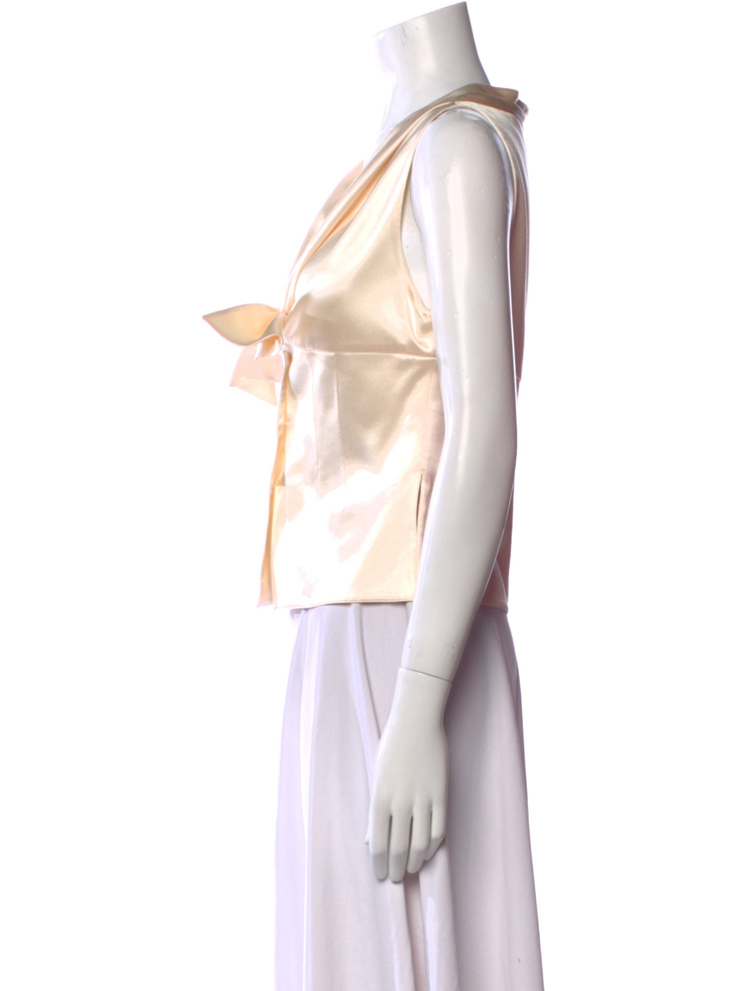 Valentino Silk V-Neck Crop Top