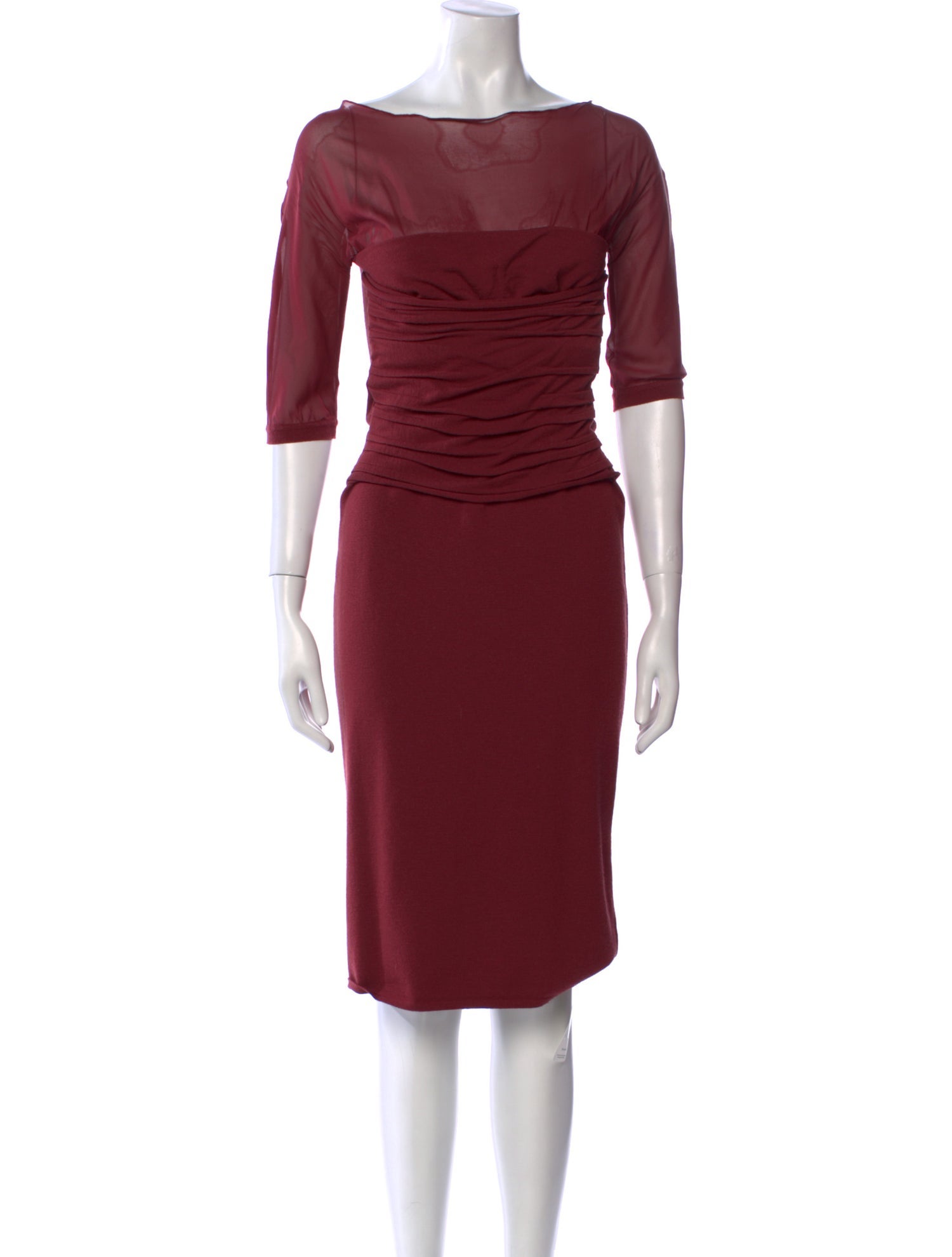 Valentino Wool Knee-Length Dress