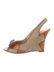 Valentino Suede Colorblock Pattern Slingback Pumps