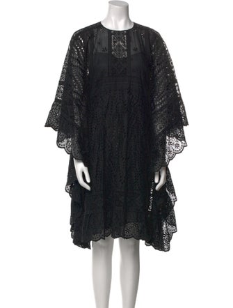 Valentino Lace Pattern Knee-Length Dress