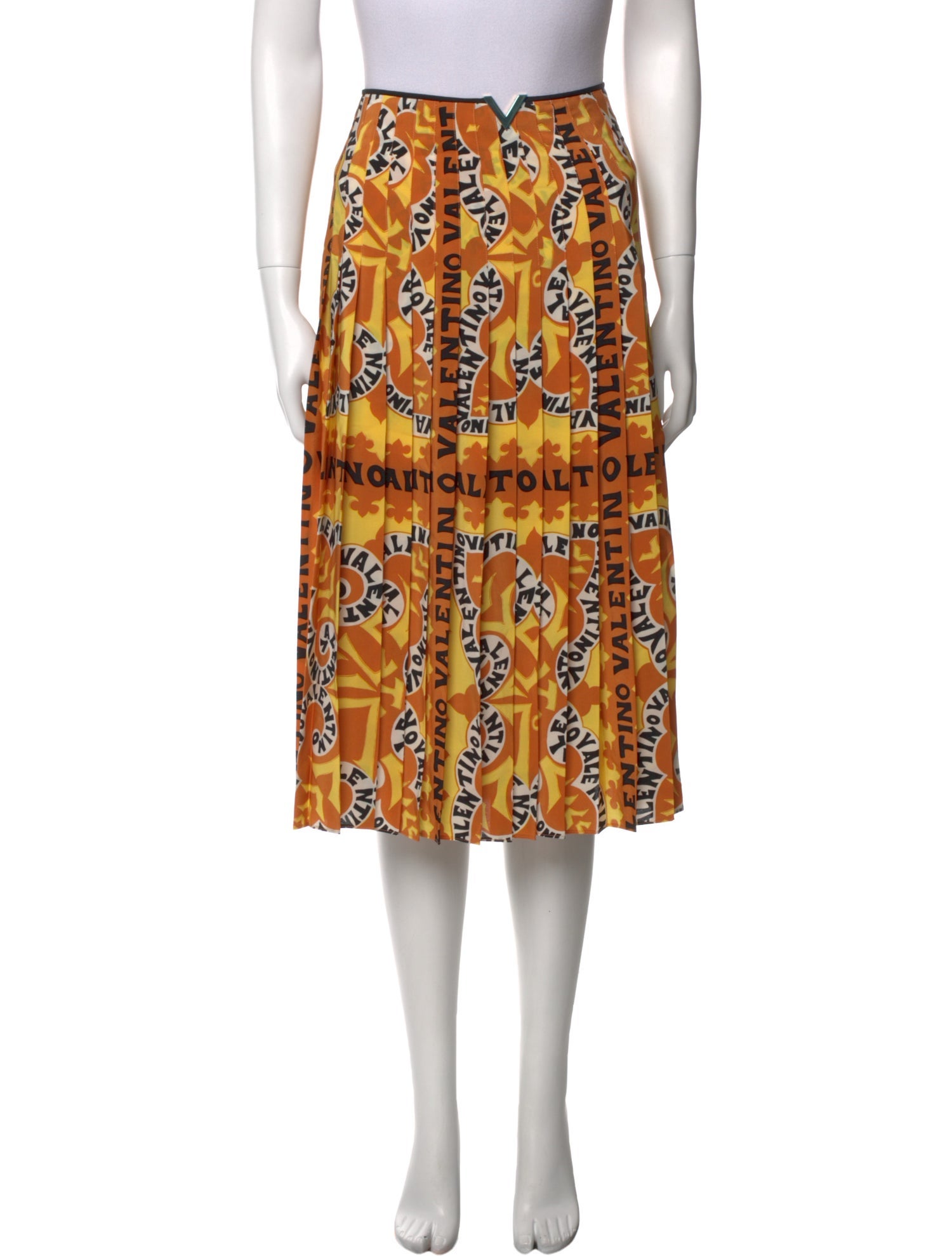 Valentino Silk Knee-Length Skirt