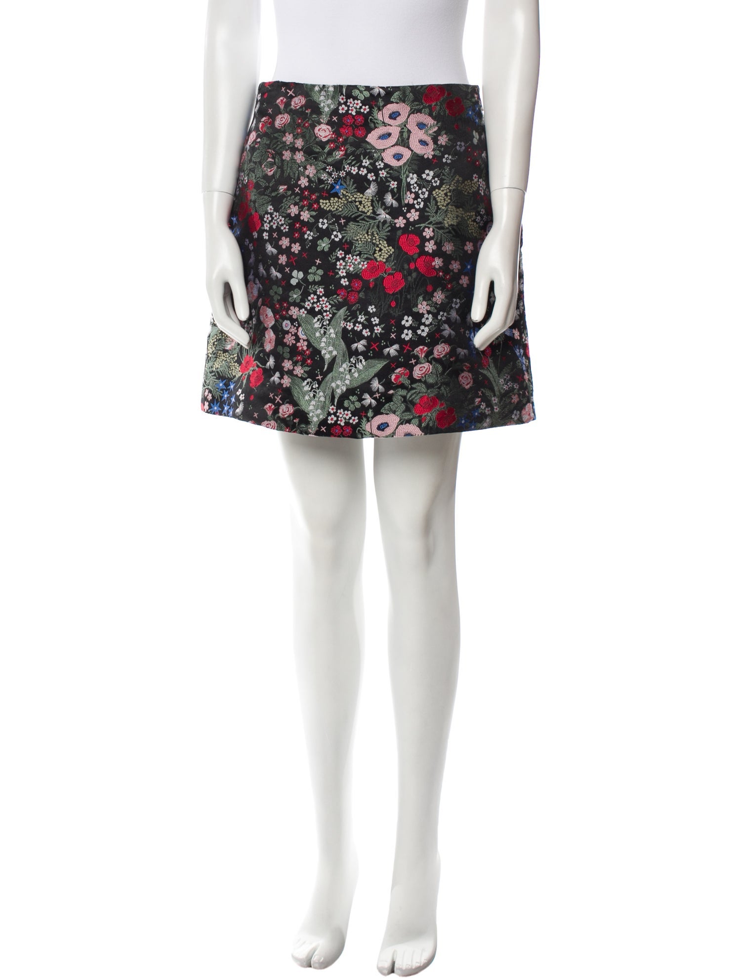 Valentino Floral Print Mini Skirt