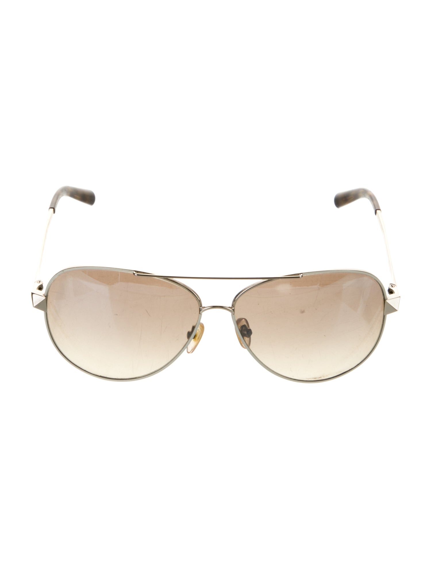 Valentino Rockstud Accents Aviator Sunglasses